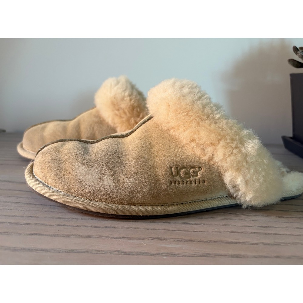 UGG Australia Scuffette II Chestnut Suede Sheepskin Slippers 5661 Womens 8
